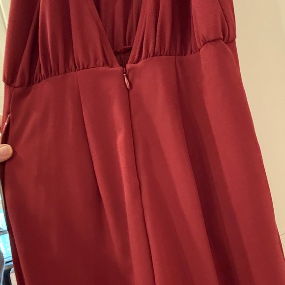 Lulu's Chic Burgundy Halter Jumpsuit - Picture 10 of 11